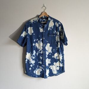 Sean John Denim Tie Dye Button Down Shirt Women's Size 2X